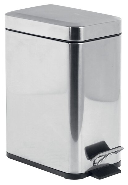 Aqualine Aqualine, coș de gunoi SIMPLE LINE dreptunghiular 5 l, oțel inoxidabil lucios, GAQ005
