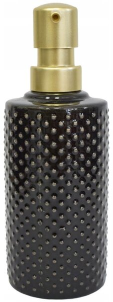 Erga Madrid, dozator de săpun ceramic, negru-auriu mat, ERG-SEP-10DOZMADRBLAC