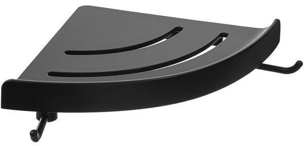 Kuchinox APO, raft de colt cu margine 244x244x48 mm, negru mat, LAV-AKA_704T