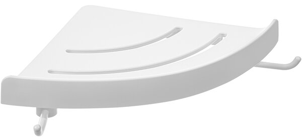 Kuchinox APO, poliță de colț de perete cu margine 244x244x48 mm, alb mat, LAV-AKA_604T