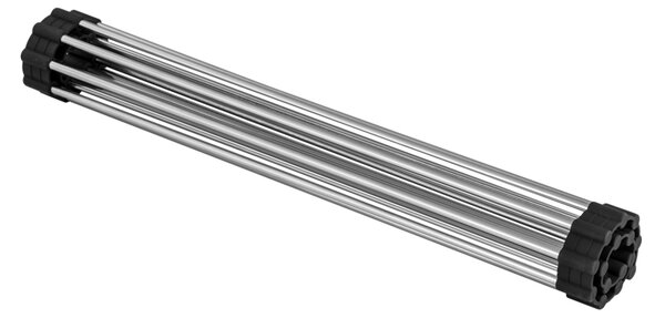 Gamma Gamma, covoraș rulabil pentru chiuvetă 41,5 x 26,5 cm, negru-crom, GMA-OR-CH
