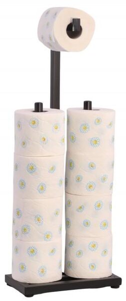 Erga Pap2, dozator de hârtie igienică pentru picioare 60 cm (8 role), negru mat, ERG-YKA-P.PAP2-BLK