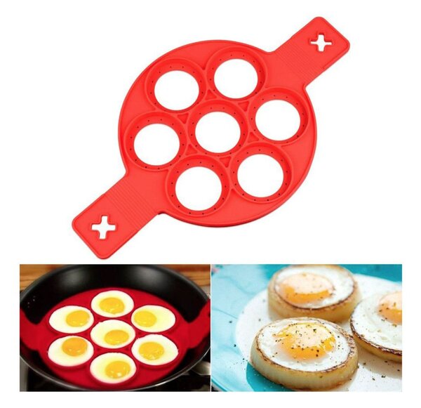 Set 2 x forma din silicon pentru clatite si oua