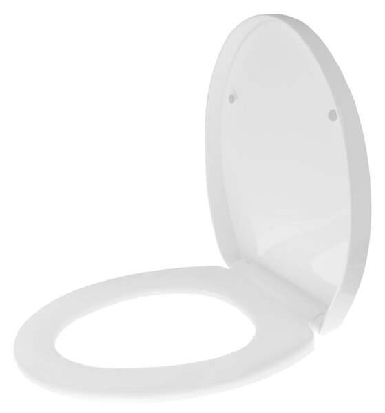 Gamma Trigo D3, scaun toaleta 445(485)x370mm din polipropilena cu inchidere lenta, alb, GMA-D3