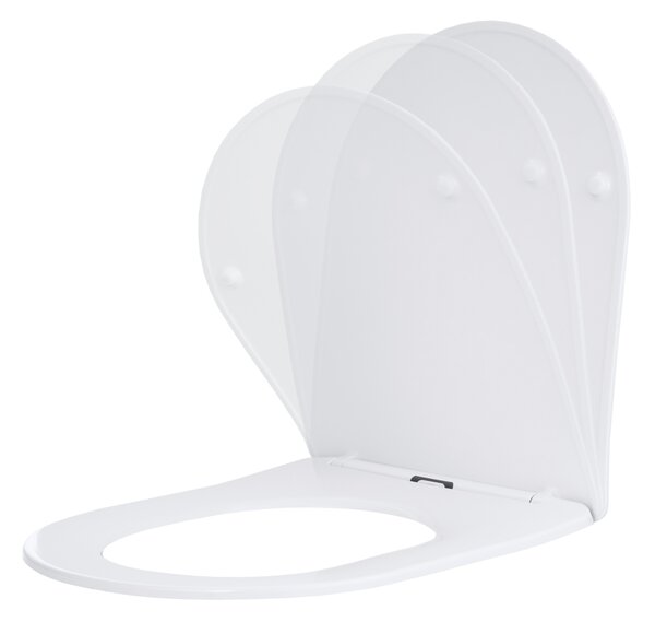 Gamma Magro, scaun toaleta 438x361mm din duroplast cu inchidere lenta, alb, GMA-MAGRO