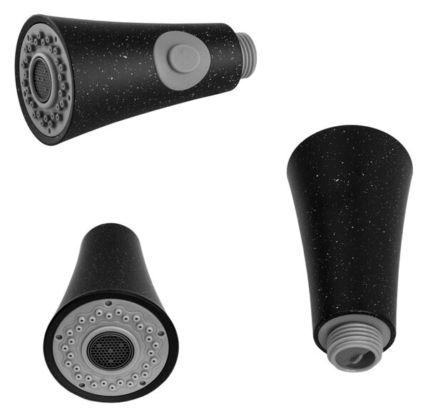 Gamma Lux, gura de scurgere pentru chiuvetă cu 2 funcții, 1/2", cu pete negre, GMA-SLU-LUX-BP