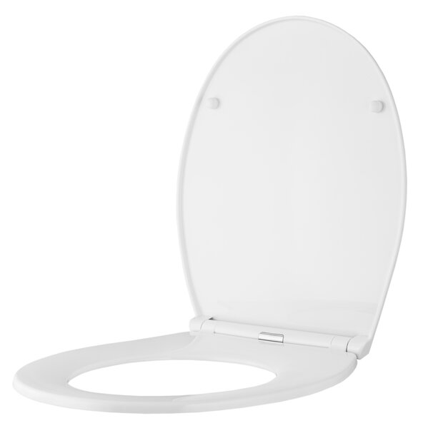 Gamma Porto, scaun toaleta 445x370mm din polipropilena cu inchidere lenta, alb, GMA-PORTO