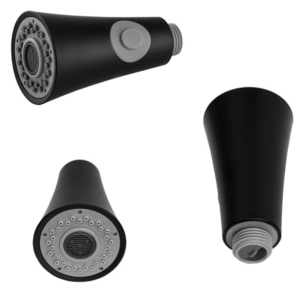 Gamma Lux, gura chiuveta cu 2 functii, 1/2", negru, GMA-SLU-LUX-BK