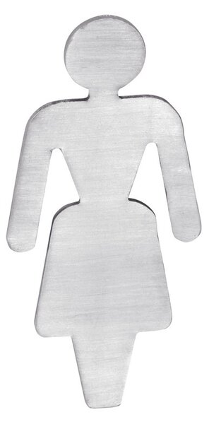 Sapho Sapho, semn de toaletă pentru femei, 80x35x2mm, oțel inoxidabil mat, XP130