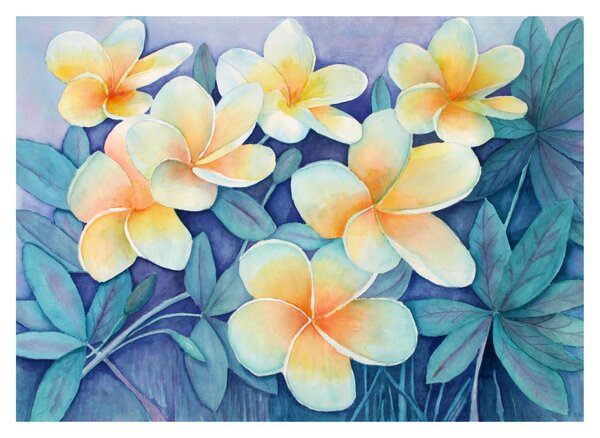 Tablou pe sticlă - Tufe tropicale (70x50 cm)