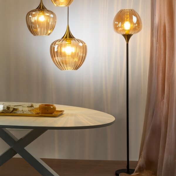 ONLI - Lampadar ELIDE 1xE27/15W/230V negru/cupru
