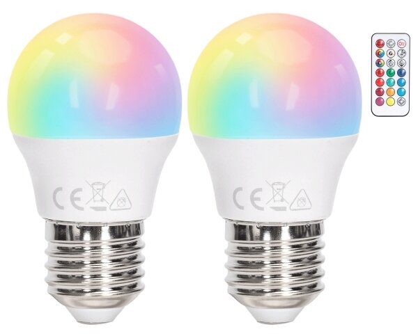 Aigostar - Bec LED RGBW dimmabil G45 E27/4,8W/230V 3000K + telecomandă