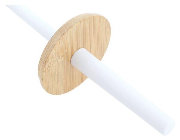 Erga Madera, perie de toaletă în picioare, alb-maro, ERG-YKA-P.MADERA-WHT