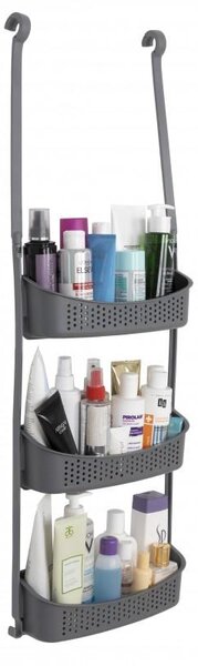 Erga Wiki, organizator baie PVC suspendat, 3 rafturi, gri, ERG-YKA-CH.WIKI-3-GRY