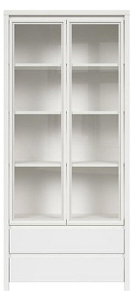 Vitrina KASPIAN, alb, PAL, 90x41x201 cm