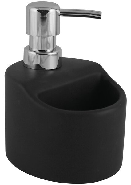 Kuchinox Yogo, dozator de detergent ceramic 330ml pentru picioare, negru-crom, LAV-AMP_7M2M