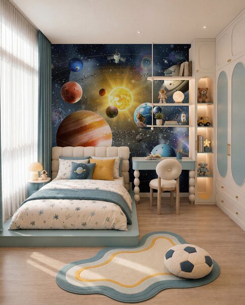 Tapet Fascinant spațiu, sistem solar, Fototapet Designer, u97222d1 : Uwalls.ro