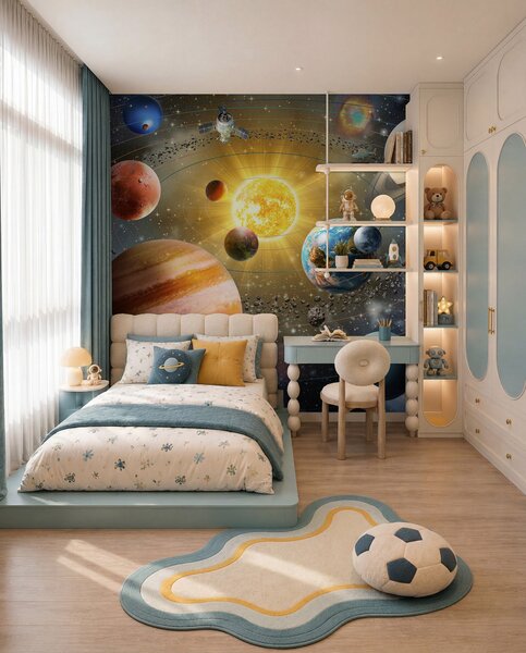 Tapet Fascinant spațiu, sistem solar, Fototapet Designer, u97222d2 : Uwalls.ro