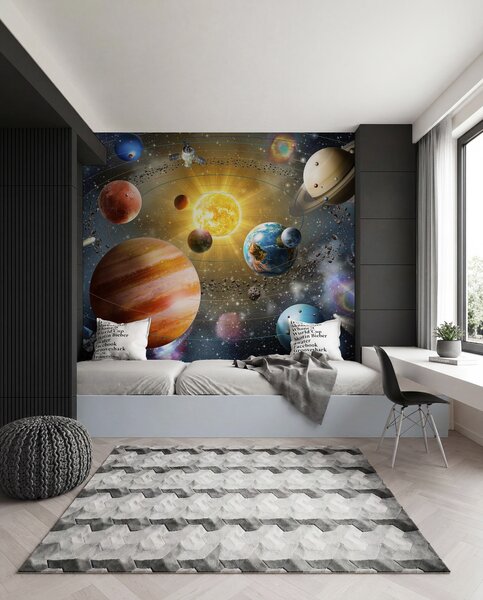 Tapet Fascinant spațiu, sistem solar, Fototapet Designer, u97222d2 : Uwalls.ro