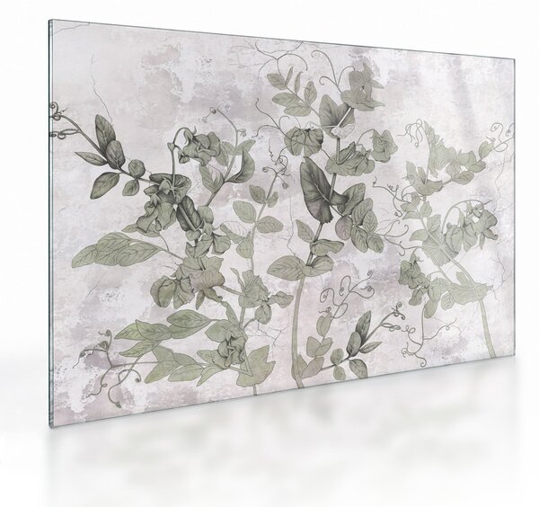 Tablou pe sticlă - Plante in ipsos (70x50 cm)