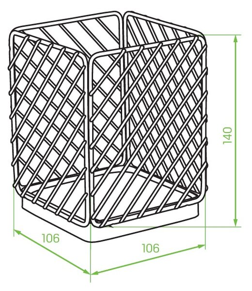 Laveo Oslo, suport pentru tacâmuri 106x106x140 mm, negru-maro, LAV-ELA_700A