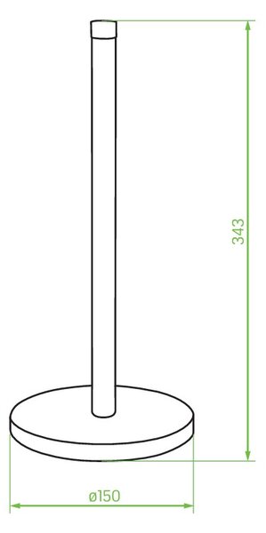 Laveo Oslo, suport metalic pentru prosoape de hârtie 150x150x343 mm, negru-maro, LAV-ELD_700A