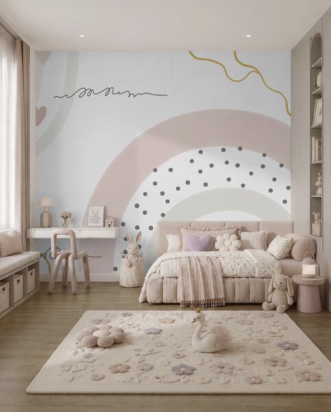 Tapet Curcubeu, Fototapet Pentru Copii, Rainbow pentru copiilor, u99373 : Uwalls.ro