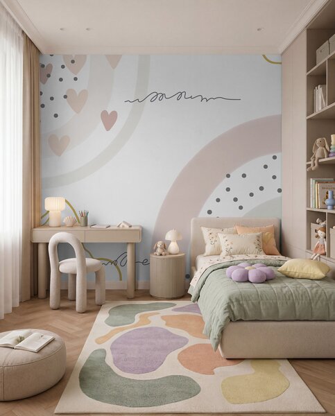 Tapet Curcubeu, Fototapet Pentru Copii, Rainbow pentru copiilor, u99373 : Uwalls.ro