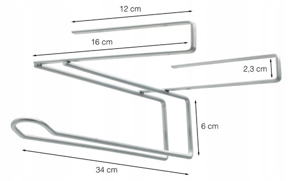 Erga Filti, suport prosoape bucatarie 34x16 cm, crom, ERG-YKA-CH.FILTI