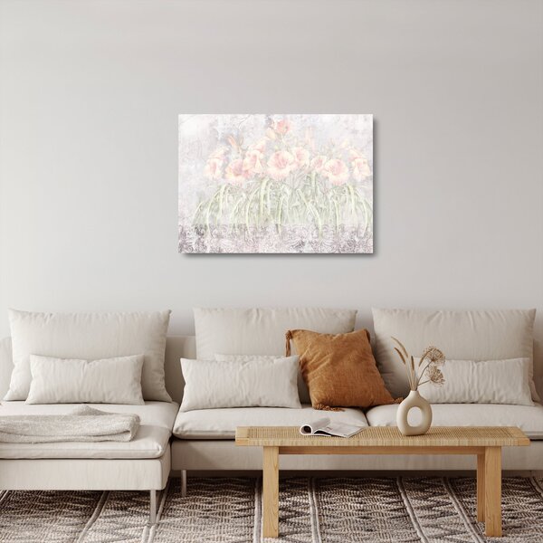 Tablou pe sticlă - Fresca crinilor (70x50 cm)