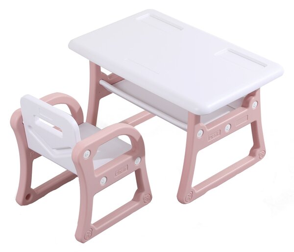 Masuta de studiu cu scaunel Nichiduta School Pink