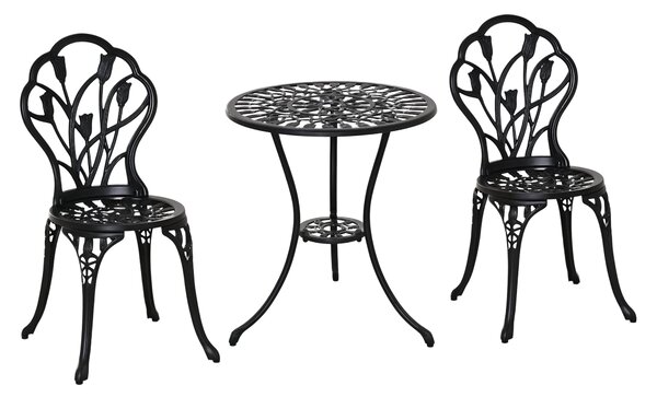 Outsunny Set de Gradina 3 Piese din Aluminiu, Set Exterior
