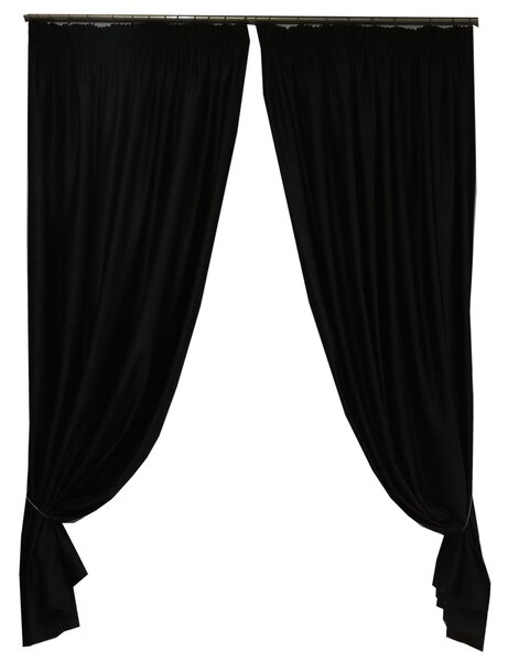 Set draperii Velaria soft negru, 2 175x245 cm