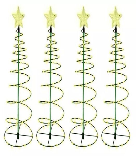 Decoratiune solara 85 cm, brad cu stea