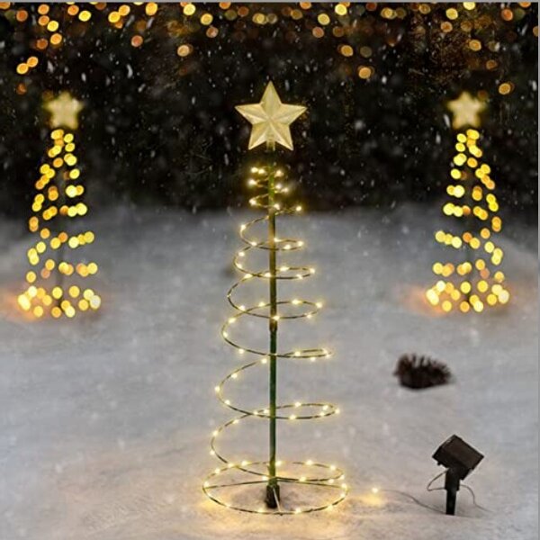 Lichidare de Stoc! Oferta 1+1 Decoratiune Solara 85 cm, Brad cu Stea