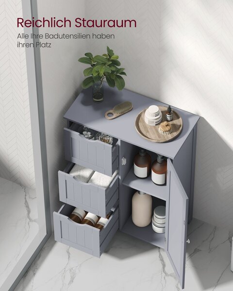 Dulap baie Vasagle Gri 60x30x81 cm