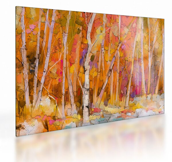 Tablou pe sticlă - Pădurea toamna (70x50 cm)
