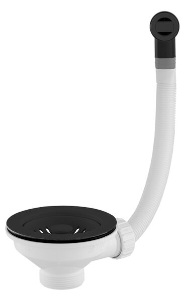 Gamma Gamma, sita pentru chiuvetă cu preaplin 115 mm, negru mat, GMA-1S115BK