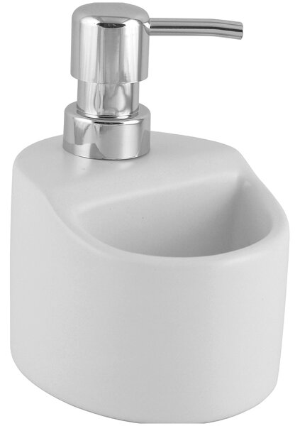 Kuchinox Yogo, dozator de detergent ceramic 330ml pentru spălat pe picioare, alb-crom, LAV-AMP_6M2M