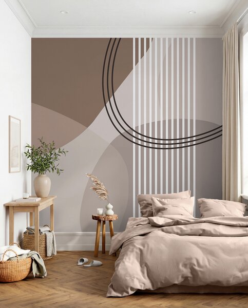Tapet Geometric abstracție linie și cerc minimalism stil modern, Fototapet Abstract, w08173 : Uwalls.ro