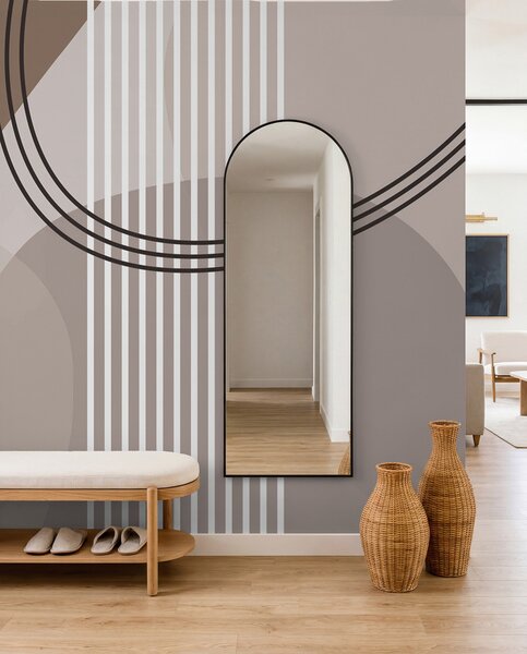 Tapet Geometric abstracție linie și cerc minimalism stil modern, Fototapet Abstract, w08173 : Uwalls.ro