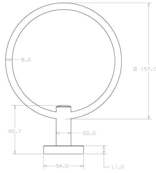 Gamma Roy, suport rotund pentru prosoape, auriu mat, GMA-UR-ROY-BGD