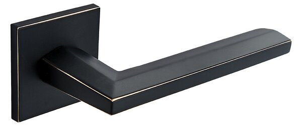 Mâner de ușă Kuchinox Libia, negru mat-auriu lucios, LAV-KLI_700A