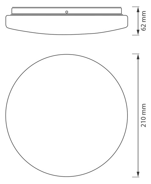 LEDVANCE LEDVANCE, Lampă de tavan pentru baie, ø 210mm, 900lm, 12W, 3000K, IP44, AC464780055