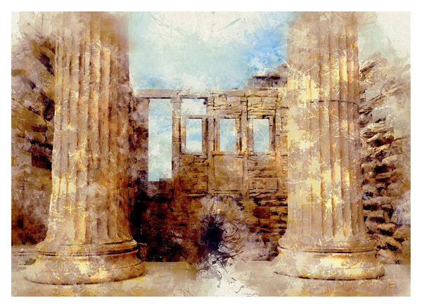 Tablou pe sticlă - Erechtheion, Atena, Grecia (70x50 cm)