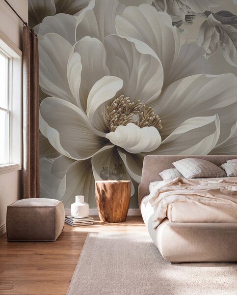 Tapet Floare mare de mure pe peretele grunge, Fototapet 3D, Fototapet 3D Flori, w08181v2 : Uwalls.ro