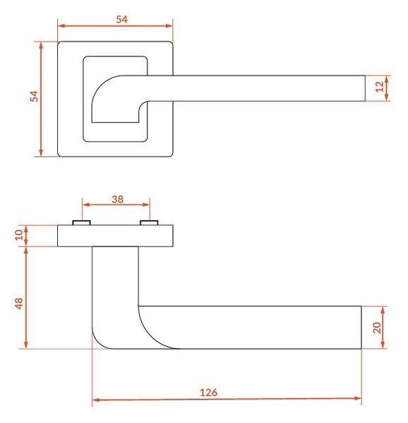 Kuchinox Luga, maner usa, satin, LAV-KSL_100A