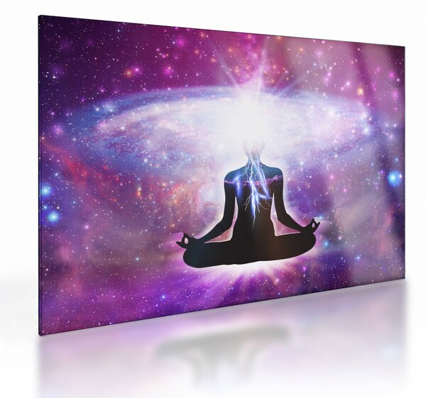 Tablou pe sticlă - Conexiune cu univers (70x50 cm)