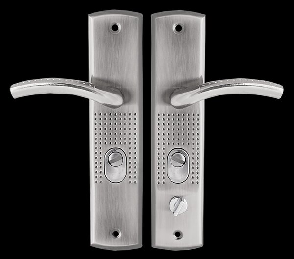 Mâner exterior Kuchinox Frida pe montaj lung pentru cilindru, mâner stânga, satinat, LAV-KZC_312L