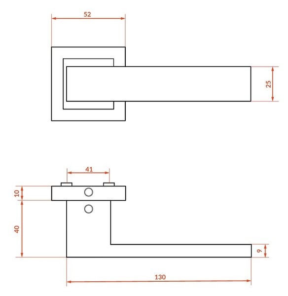 Mâner de ușă Kuchinox Samaria, satin, LAV-KAM_300A